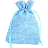 thumbnail of Sacs de Jute Bleu Bébé 10x14 cm (Pack 20x)