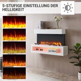 thumbnail of BALDERIA Nikos Elektrokamin, Elektrischer Wandkamin, LED Flammeneffekt, Heizung, Weiß