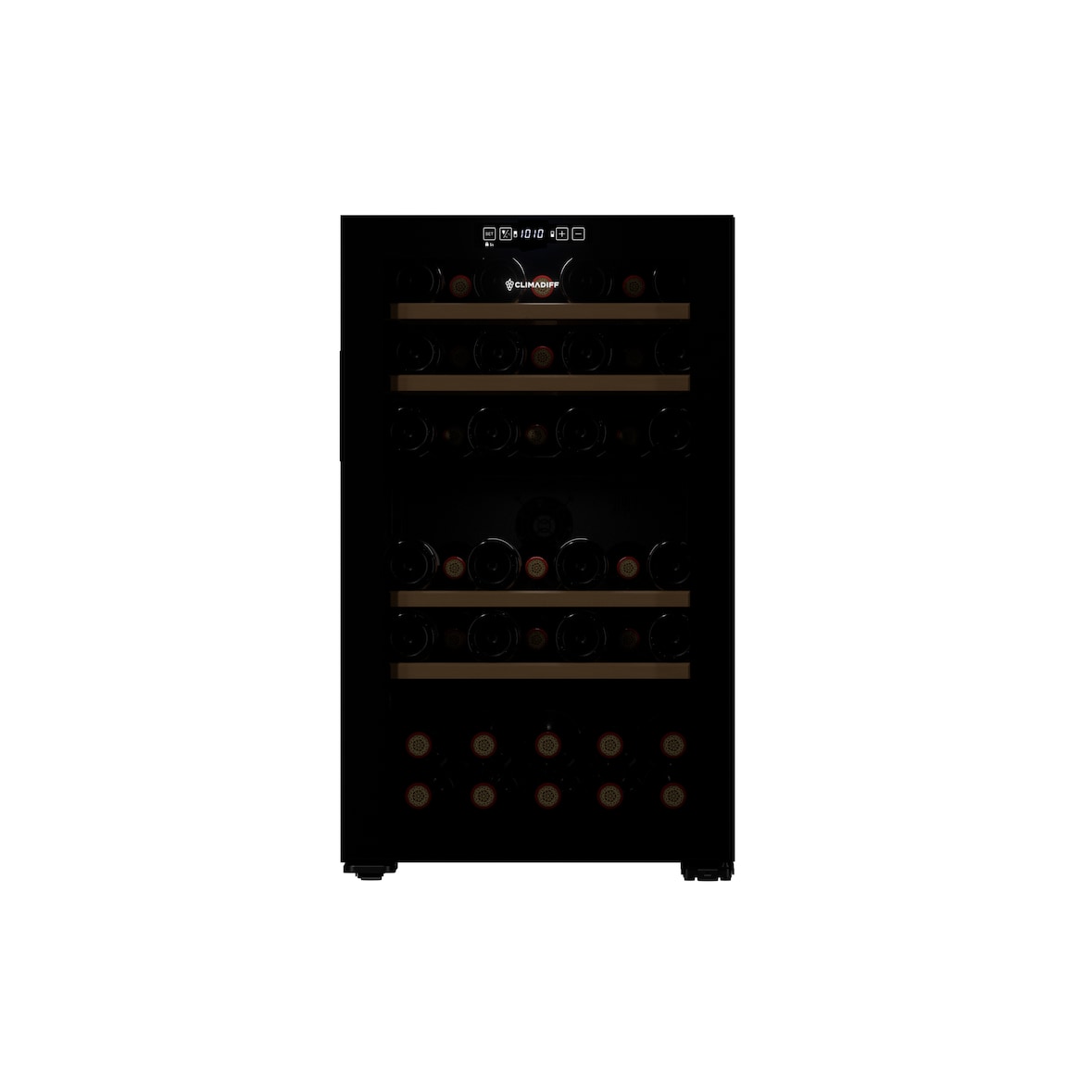 Cave de Vinho CLIMADIFF CEPAGE52DZF (52 Garrafas - 2 zonas - F - Preto)