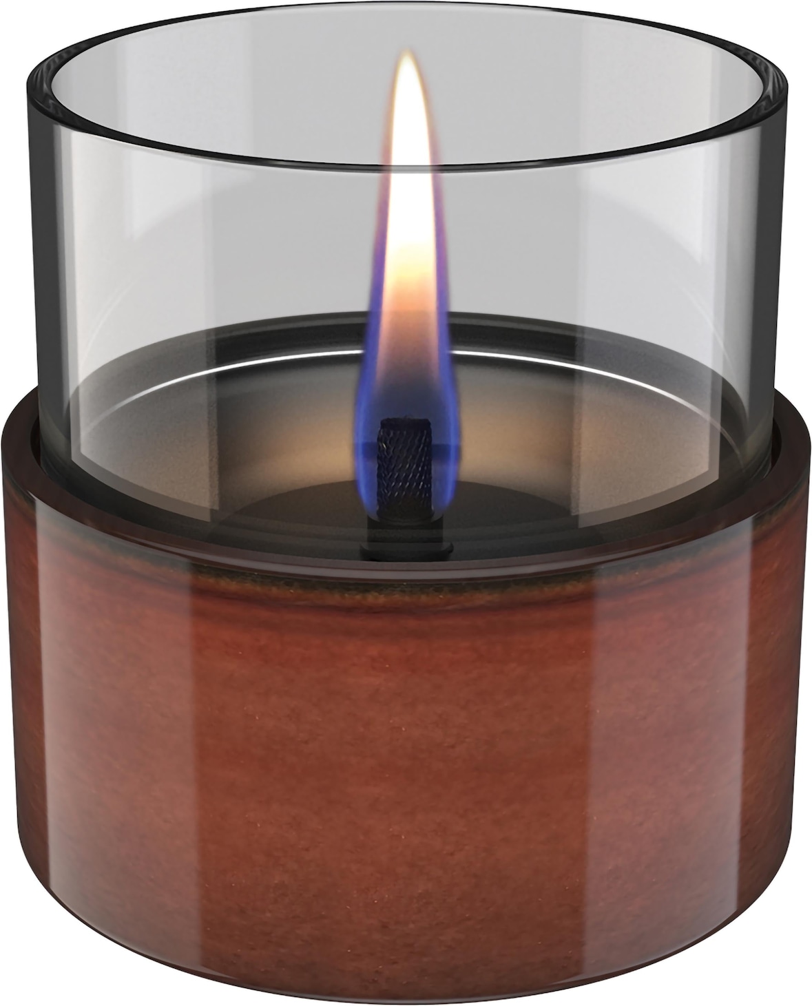 Tenderflame - Tulip 18 Reactive Glaze Black wiederaufladbare Tischkerze TenderFuel