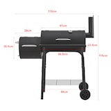 thumbnail of Helloshop26 - Houtskool rookbarbecue 115 x 110 x 64 cm zwart staal 03_0008980
