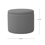 thumbnail of SVITA AMBER Opbergbox met deksel, poef met opbergruimte, beige