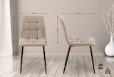thumbnail of 4er Set Esszimmerstuhl FANOR - Kunstleder Taupe 45x55x84 cm | Essstühle Esszimmerstühle Küchenstühle Wohnzimmerstühle