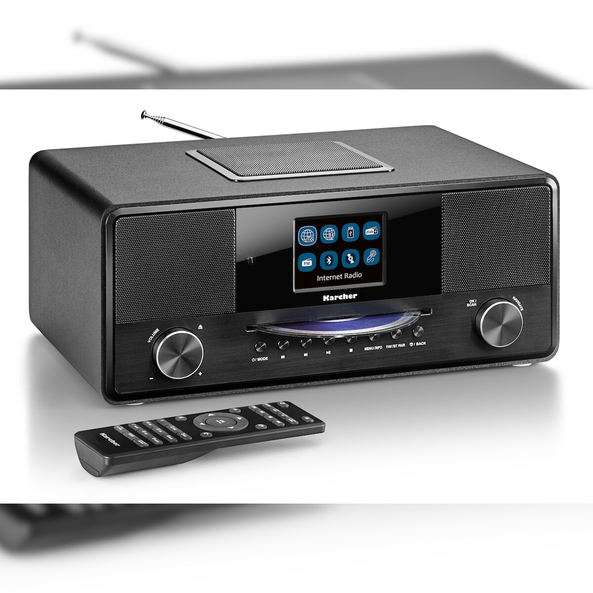 Kärcher Karcher DAB 9000CDi Internetradio mit CD-Player - DAB+ / UKW - Bluetooth - integrierter Subwoofer
