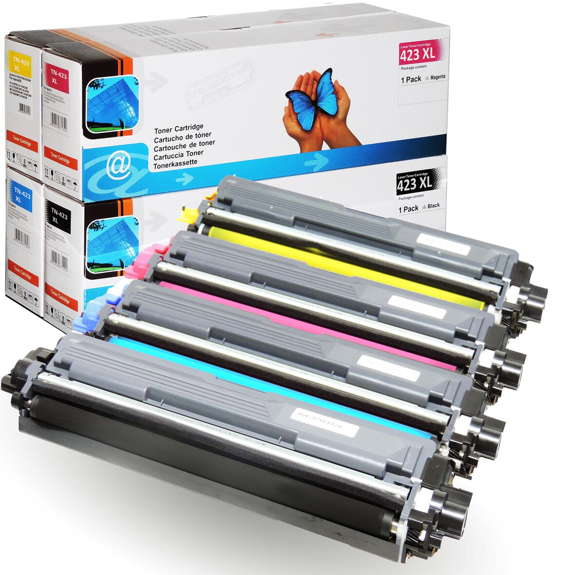 D&C TN-423 Premium Toner-Set kompatibel mit Brother für MFC-L8690CDW - CMYK 4er Pack