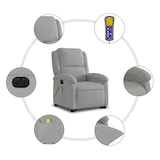 thumbnail of vidaXL Massagesessel mit Aufstehhilfe Elektrisch Hellgrau Samt