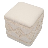 thumbnail of Pouff contenitore quadrato in tessuto beige cm 40x40x40
