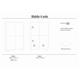 thumbnail of SARMOG MOBILE 4 ANTE KIT L108 P41 H161 in truciolare nobilitato color cemento e martmo calacatta