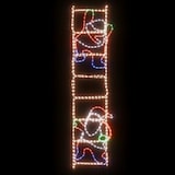 thumbnail of vidaXL Kerstfiguur kerstman op ladder opvouwbaar 552 LED's 50x200 cm