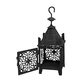 thumbnail of Rebecca Mobili Lanterna Porta Candela Nera Metallo Con Gancio 38x14x14