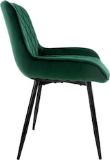 thumbnail of ML-Design Esszimmerstühle 6er Set, Dunkelgrün, mit Rücken- & Armlehnen, Samtbezug & Metallbeine, Polsterstühle für Esszimmer, Küche & Wohnzimmer