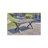 thumbnail of Aluminium-Gartentisch mit Keramikplatte auf Glas