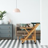 thumbnail of Relaxdays Küchenwagen Bambus, Servierwagen klappbar mit Flaschenhalter, Rollwagen Holz, HxBxT: 70 x 40,5 x 65 cm, natur