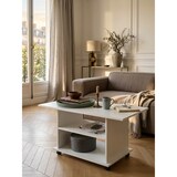 thumbnail of Design Couchtisch WL5.738 95 x 51 x 54,5 cm Weiß Drehbar mit Rollen, Wohnzimmertisch Coffee Table, Sofatisch Loungetisch Holz, Kaffeetisch mit