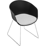 thumbnail of tectake Kunststof eetkamerstoel Logart, gestoffeerd - Set van 4 - 405450