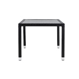 thumbnail of METRO PROFESSIONAL Mesa de comedor Barbados, poliratán, 130 x 90 cm, tablero de DPC con aspecto de piedra, negro