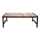 thumbnail of Niedriger Couchtisch Bolero aus Stahl und Akazie, 1200 x 800 mm