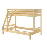 thumbnail of Doppel-Etagenbett 120x200 und 80x200 Erwachsenen-Stockbett Kiefer Massivholz natur V-60.18-08-12 Rollrost inkl.