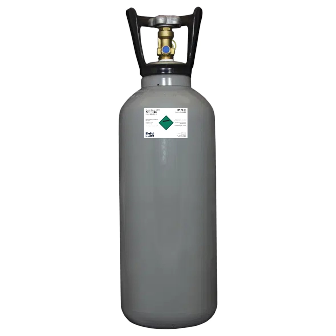 Kohlensäureflasche CO2 Flasche BieTal® mit Füllung 6 kg E290 & TÜV-Zulassung