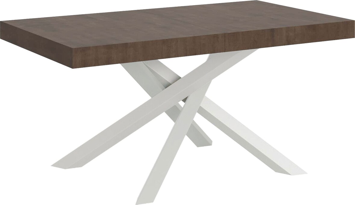 Ausziehbarer Tisch 180/284x90 cm Volantis Walnuss weiße Beine