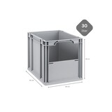 thumbnail of PROREGAL Eurobox NextGen Insight | HxBxT 32x30x40cm | 30 Liter | Front offen | Eurobehälter, Transportbox, Transportbehälter, Stapelbehälter