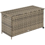 thumbnail of tectake Contenitore portaoggetti Kuusamo, in rattan, con struttura in alluminio e rotelle  Naturale