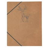 thumbnail of Clairefontaine 5x Flying Spirit, braune Sammelmappe mit Gummizug und 3 Klappen, 24x32cm, Motive sortiert - Braun 103514C