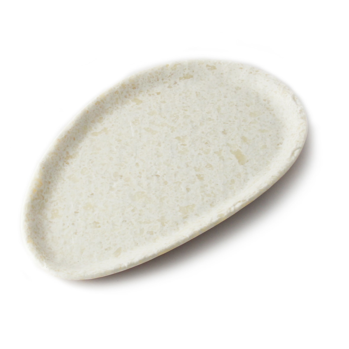 ADRIER - ESP2515-MWH - Pack de 12 Unidades - Colección Terral - Plato ovalado pequeño - 25 x 15 x 1,5 cm - Blanco mármol - Melamina