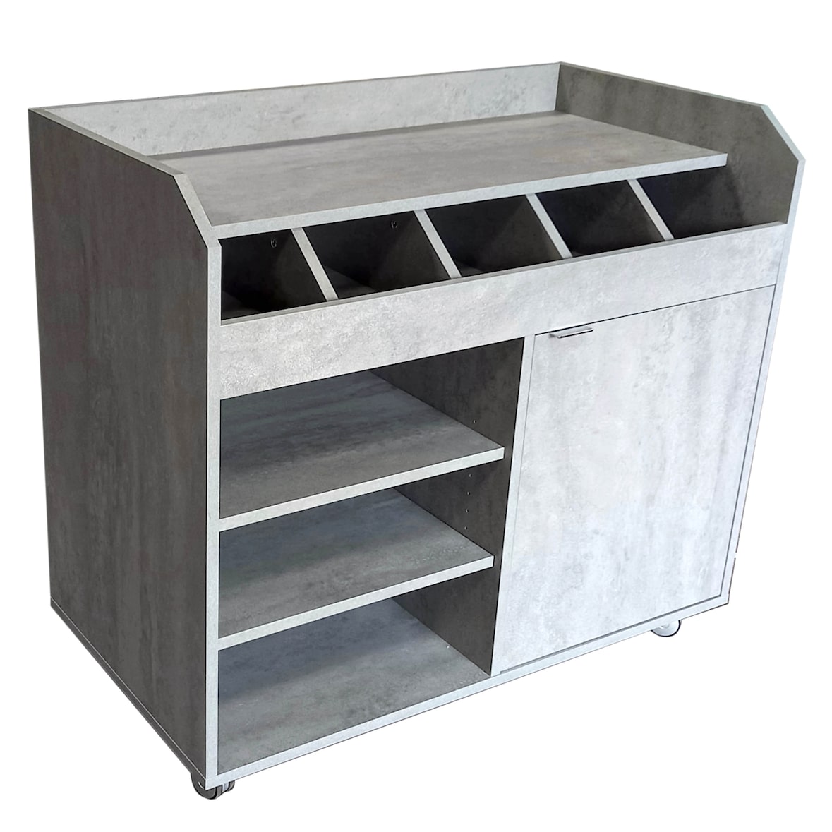 service bas meuble desserte monté - béton  - l110xp61xh96 cm