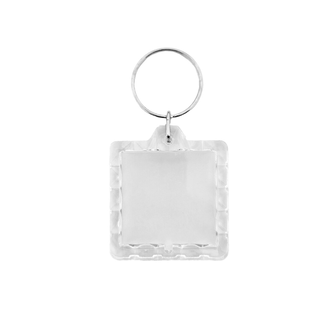 CombiCraft Foto Schlüsselanhänger Quadrat geriffelt, 40x45mm - 10 Stück