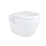 thumbnail of Hänge Wand WC mit Taharet Funktion, Bidet, Absperrventil, spülrandlos aus Keramik kompatibel mit Geberit Vorwandelement