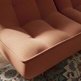 thumbnail of Lot de 2 fauteuils modulable en velours 160 x 90 x 70 cm terracotta