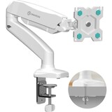 thumbnail of ONKRON Monitor Tischhalterung für 13-32 Zoll, bis 8 kg, Gasdruckfeder, VESA 75x75 & 100x100, schwenkbar, neigbar, drehbar, Weiß G80-W