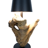 thumbnail of SalesFever lámpara de sobremesa con batería LED | marco de madera de deriva / pantalla de metal | A 13 x P 13 x A 29 cm | natural - negro