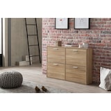 thumbnail of WOHNLING Schuhschrank WL5.828 Holz 120x81x24 cm Schuhregal Modern Schuhkipper