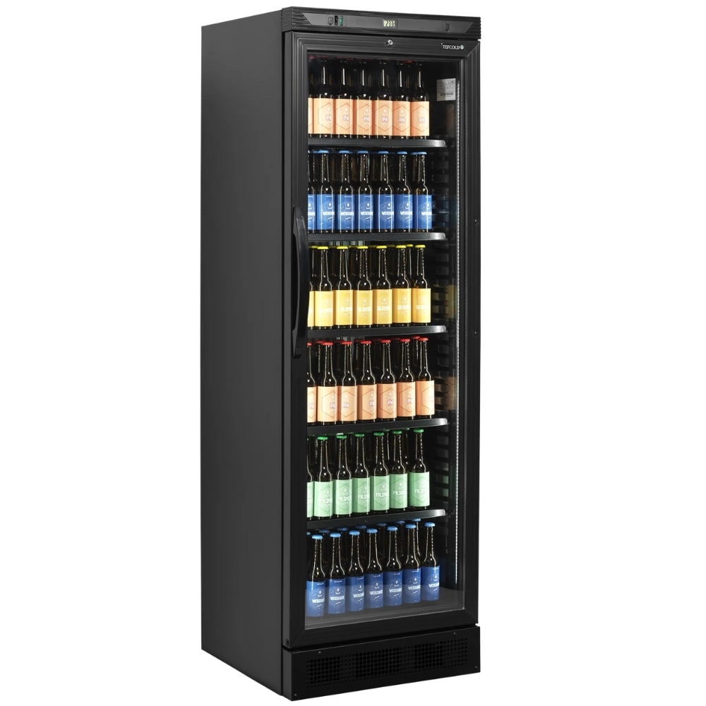 Armario Expositor Refrigerado Profesional TEFCOLD CEV425 Negro