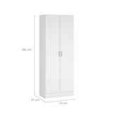 thumbnail of Dmora Armadio multiuso Charleston, Mobile portascope a 2 ante, Scarpiera con ripiani, Guardaroba portascope, cm73x37h180 cm, Bianco