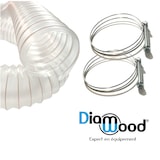 thumbnail of 10M Tuyau Flexible Aspiration Poussières Copeaux Bois PU Acier Cuivré D. 80mm + 2 Colliers Serrage - Diamwood