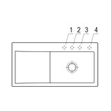thumbnail of Villeroy&Boch Rechteckiges Spülbecken, Küchenspüle Subway Style 60 Almond braun/beige, 100x51cm, Unterschrankbreite 60 cm
