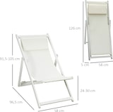 thumbnail of Outsunny conjunto de 2 tumbonas plegables de aluminio tumbonas de jardín con respaldo regulable en 5 posiciones y reposacabezas 60x100x85 cm