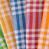 thumbnail of 5er Set Geschirrhandtuch aus 100 % Baumwolle, kariert, gemischt, 50/70 cm