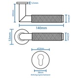 thumbnail of Innentür Türbeschlag Schwarz Edelstahl - Türdrücker Rosettengarnitur PZ