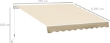 thumbnail of Toldo Manual Retráctil Plegable con Manivela 295x245 cm Toldo Enrollable Aluminio Protección Solar para Ventanas Puertas Balcón Terraza Exterior
