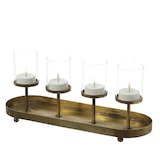 thumbnail of Kerzenständer Advent Kerzenhalter Kerzentablettt Adventskranz gold