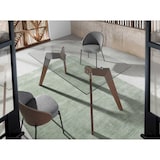 thumbnail of Angel Cerdá  Mesa de jantar com tampo fixo em vidro temperado, estrutura em aço inoxidável  1031.01