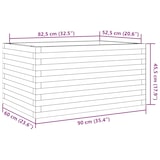 thumbnail of Helloshop26 - Hochbeet für Pflanzen Blumen Terrasse Garten gewachst 90 x 60 x 45,5 cm massives Kiefernholz braun 02_0038520