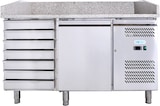 thumbnail of Pizzatheke 1 Tür + 7 Schubladen. Platte aus Granit. Automatische Abtauung. Temperatur - 2°C/+8°C. Abmessungen (BxTxH) 151x80x100 cm. G-PZ1610TN-FC