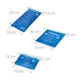 thumbnail of Relaxdays Kühlpads, 5er Set, 3 Größen, mit Hülle, Kalt Warm Kompressen, mikrowellengeeignet, Gel Kühlkompressen, blau
