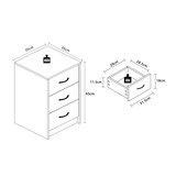 thumbnail of VCM Nachttisch Boxal Schwarz H. 65 x B. 33 x T. 35 cm