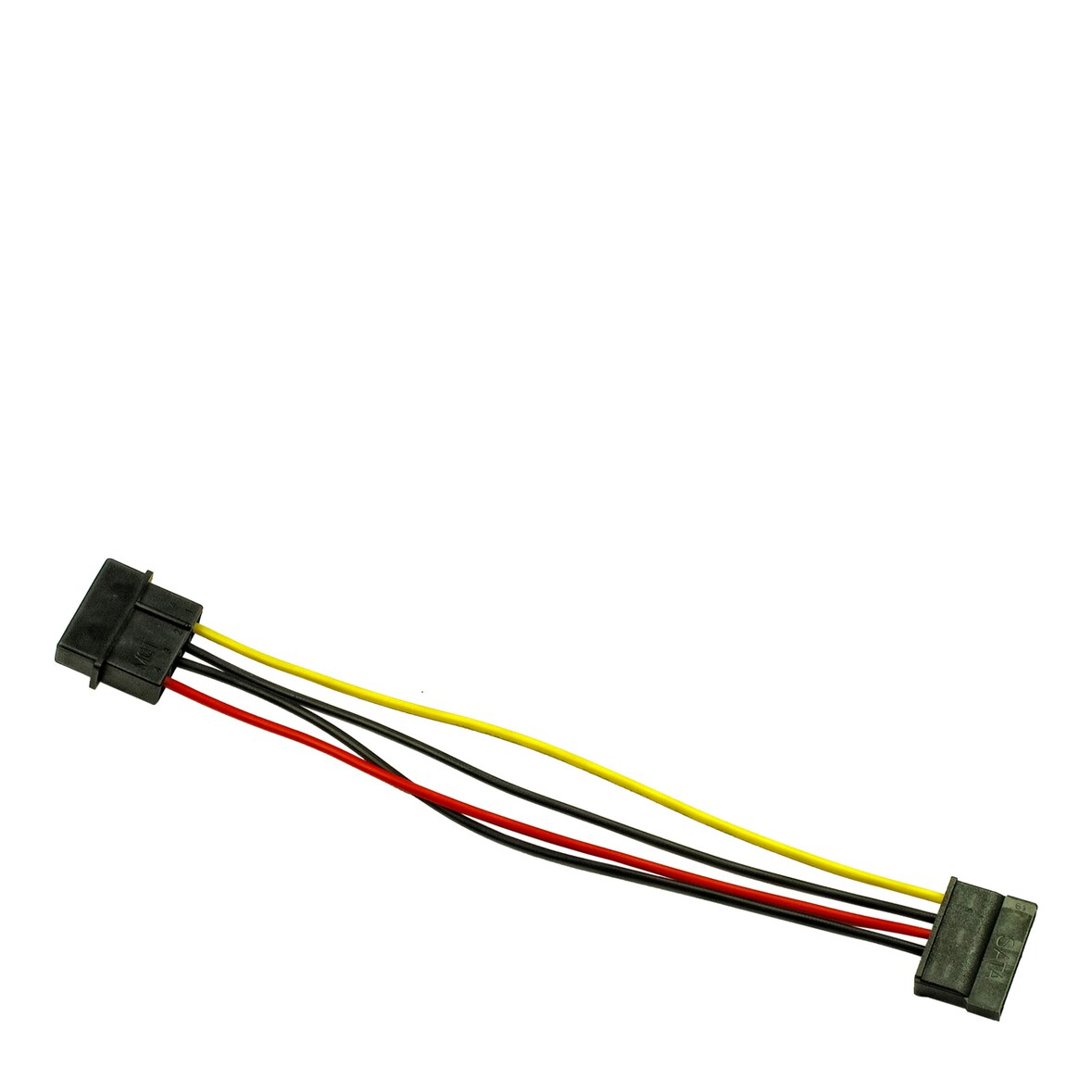 Inter-Tech 88885306, 0,15 m, Molex (4-pin), SATA 15-Pin, Männlich, Weiblich, Gerade